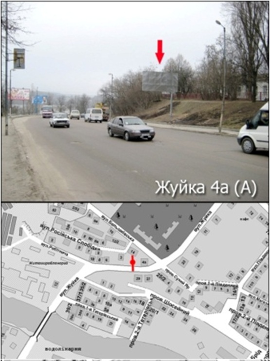 Фото рекламної площини за адресою ул. Жуйко 4 а