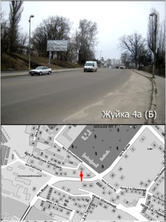 Фото рекламної площини за адресою ул. Жуйко 4 а