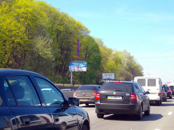 Фото рекламной плоскости по адресу Набережное шоссе со стороны Хрещатого парка направление на Речной вокзал