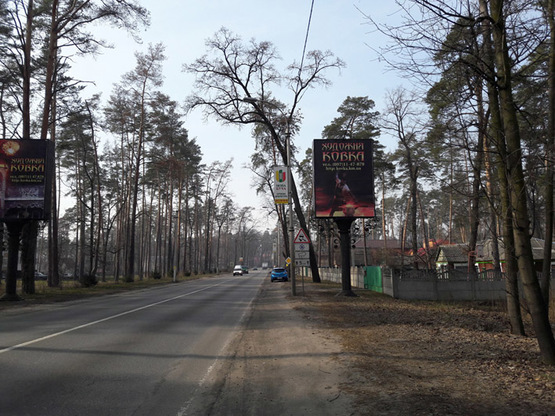 Фото рекламної площини за адресою ул. Шевченка (после ул. Революции), направление из Киева