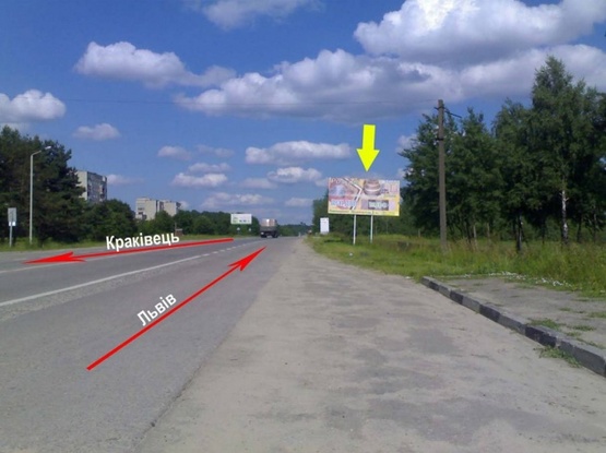 Фото рекламної площини за адресою ст.А Траса Львів – Краковець М-10 Новояворівськ (навпроти фабрики “PERFEKT”)