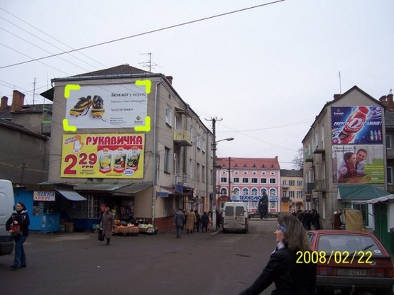 Фото рекламної площини за адресою м. Сокаль вул. Тартаківська (центр, прямо головна площа) верхній