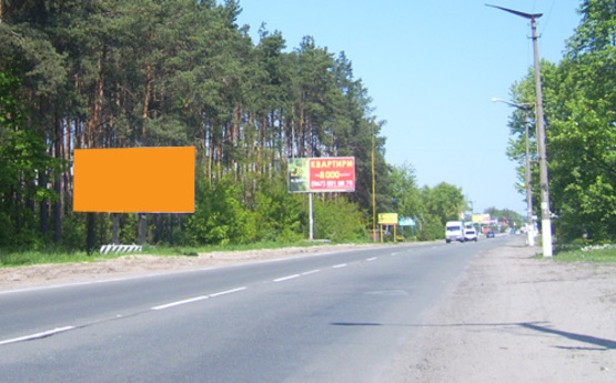 Фото рекламной плоскости по адресу пгт. Гостомель, ул. Ленина (на Гостомель)