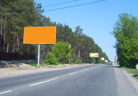 Фото рекламной плоскости по адресу пгт. Гостомель, ул. Ленина (на Гостомель)