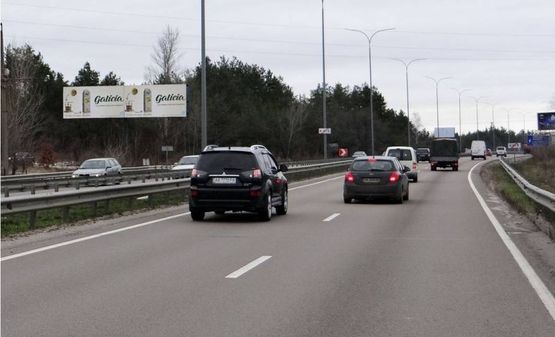 Фото рекламної площини за адресою ул Богатырская - напр.на Петривцы,Лютиж,Дымер/900 м перед поворотом на Вышгород (В) левый