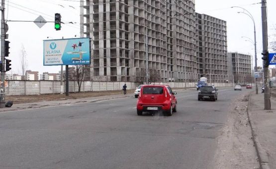 Фото рекламної площини за адресою вул.М Максимовича (Вильямса)/поворот на Жуляни (В) на Амурську пл