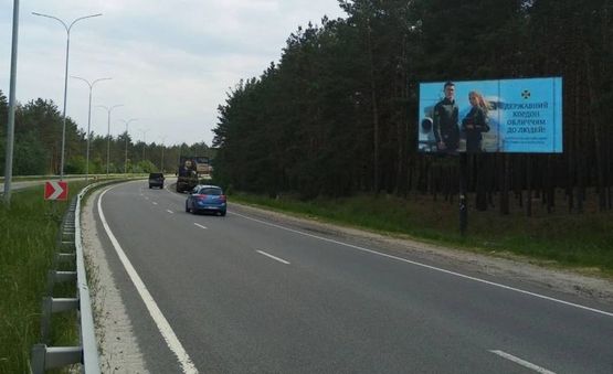 Фото рекламной плоскости по адресу Минский пр-т/ 2 км от перекрестка,налево на Вышгород,прямо на ул.Богатырская  (А)