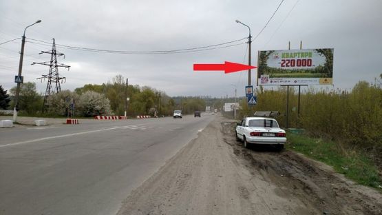 Фото рекламної площини за адресою вул. Західно-окружна, в районі перехрестя з вул. Північною