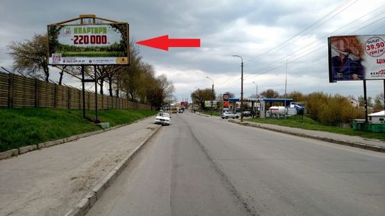 Фото рекламної площини за адресою вул. Купріна навпроти будинку 54/3