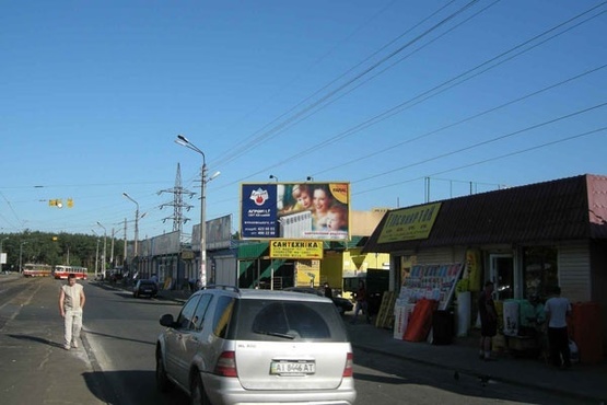 Фото рекламної площини за адресою ул.Миропольская (рынок Юность)