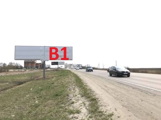 Фото рекламной плоскости по адресу Обїздна М-10, Західний обхід м. Львів, с.Скнилів сторону гот.Панська Гора (правий)