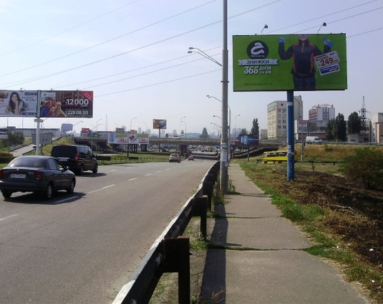 Фото рекламної площини за адресою просп.Оболонский/ул.Богатырская  направление к "Петровке"