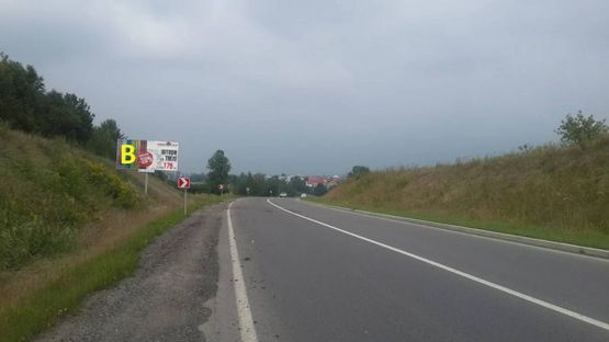 Фото рекламной плоскости по адресу Т-14-16 Львів-Пустомити-Меденичі, рух від с. Малечковичі в сторону м. Львів