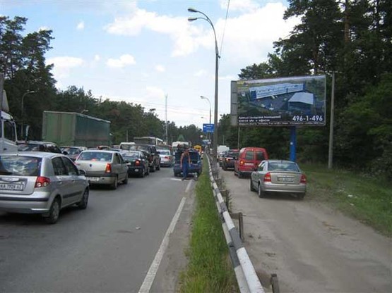 Фото рекламной плоскости по адресу ул. Городская (А) направление к КПП Гостомель, к Пуще Водице