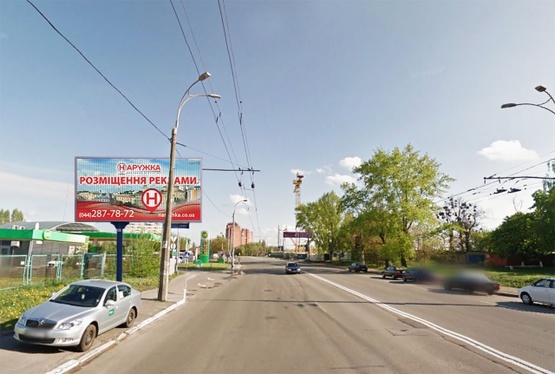 Фото рекламної площини за адресою Пр-т Науки, 49. Напротив ЖК "Науки 58", АЗС WOG. В сторону Столичного шоссе