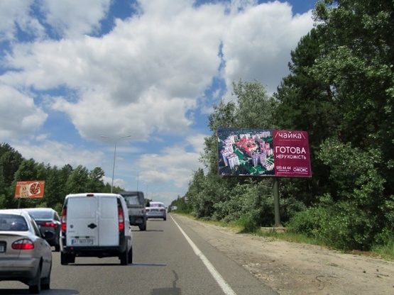 Фото рекламної площини за адресою ул. Богатырская в сторону Вышгорода, Вышгород, трасса в сторону Межигорья, зоопарк "12 месяцев"