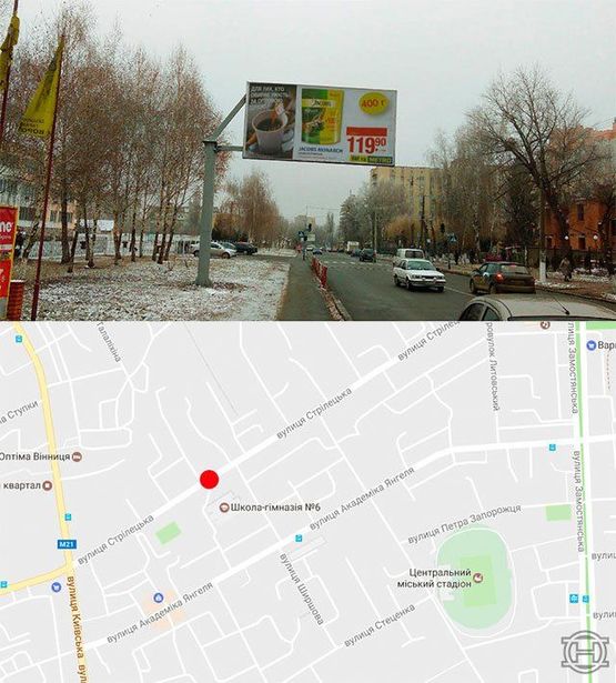 Фото рекламной плоскости по адресу ул.Стрелецкая