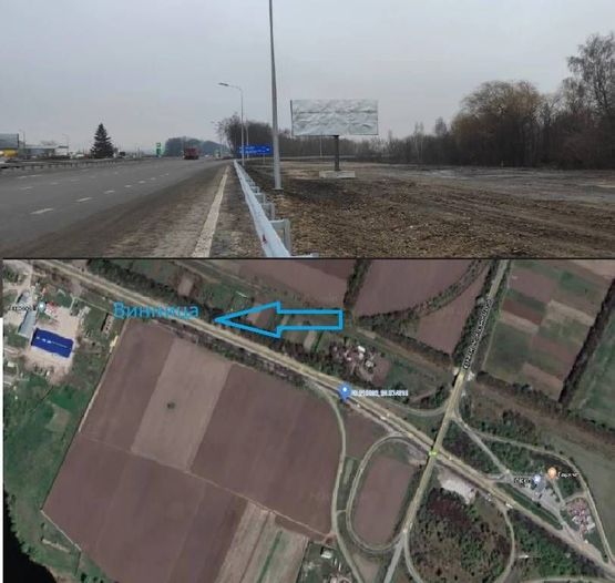 Фото рекламної площини за адресою Немировское ш. возле моста (49.216855, 28.574593)