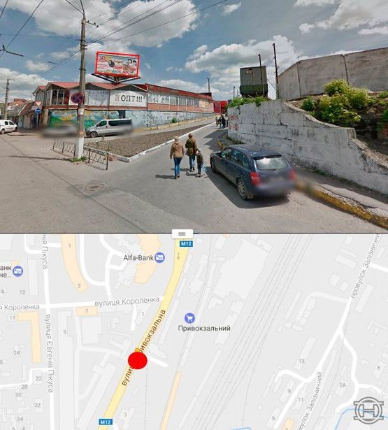 Фото рекламной плоскости по адресу ул.Привокзальная(Опт.рынок, сторона Бучм)