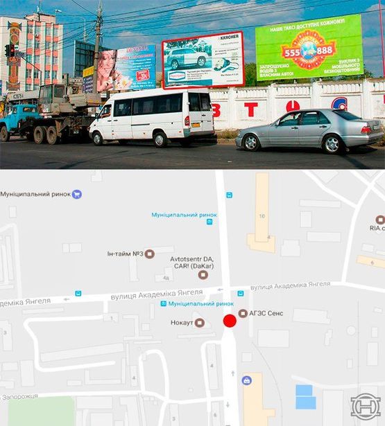 Фото рекламної площини за адресою ул.Батожская(муницип.рынок,ун-т "Украина")