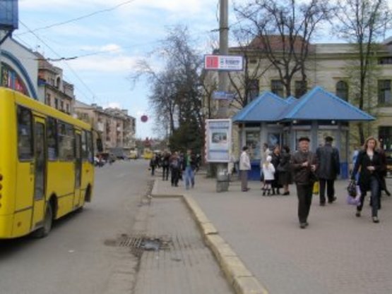 Фото рекламной плоскости по адресу вул. Дністровська (навпроти продуктового базару) №2 ст А