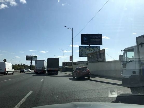 Фото рекламной плоскости по адресу Окружная дорога , перед поворотом на ул.Соборная