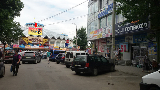 Фото рекламної площини за адресою Ул.Соборная, 11 (Центр. прод. рынок, верхний) №15