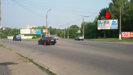 Фото рекламної площини за адресою Черновола ул.  - ул. Пилотская, возле ветлечебницы
