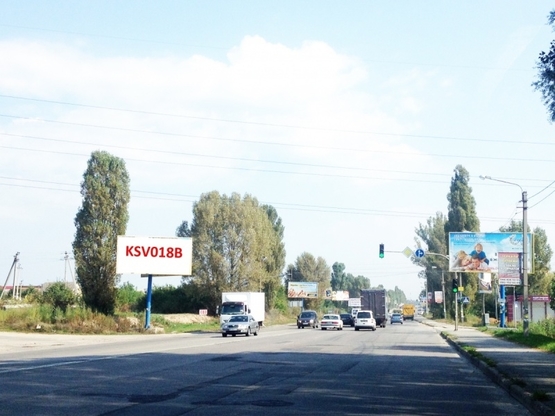 Фото рекламной плоскости по адресу Софіївська Борщагівка, вул.Київська, біля ресторану Райський яр, направлення на Київ