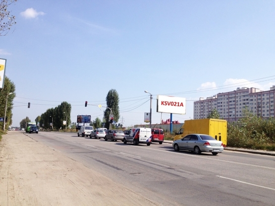 Фото рекламної площини за адресою Софіївська Борщагівка, вул.Київська, біля бізнес-центру, направлення на Київ