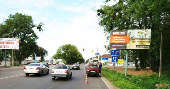 Фото рекламной плоскости по адресу Вишневе, Вишневе, вул.В.Чорновола, перед виїздом на Жилянский міст