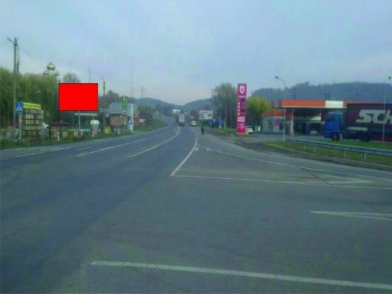Фото рекламной плоскости по адресу м.Мукачево, виїзд з міста, в сторону м.Львів, траса Чоп-Київ, навпрти АЗС Народна