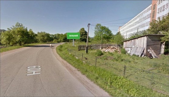 Фото рекламної площини за адресою смт.Ясіня, Центр, вул.Головна в сторону м.Івано-Франківськ