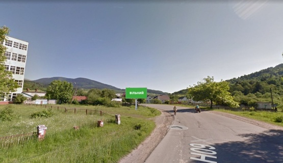 Фото рекламної площини за адресою смт.Ясіня, Центр, вул.Головна в сторону м.Рахів