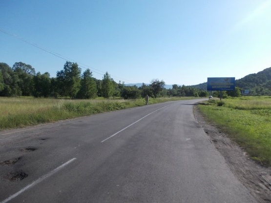 Фото рекламної площини за адресою смт.Великий Бичків виїзд з селища зі сторони м.Рахів в сторону м.Ужгород траса Рогатин-Мукачево