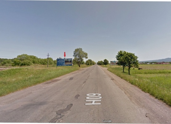 Фото рекламной плоскости по адресу с. Бедевля, в'їзд,  в сторону м. Рахів