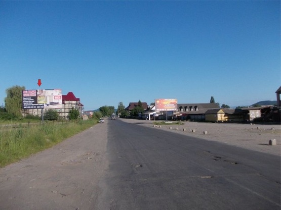 Фото рекламной плоскости по адресу смт.Солотвино,вул.Спортивна, в сторону м.Рахів, РИНОК