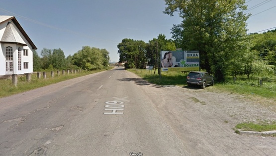 Фото рекламної площини за адресою смт.Солотвино,вул.Головна, в сторону м.Рахів, біля застави, траса Рогатин-Мукачево