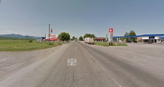 Фото рекламной плоскости по адресу м. Тячів вул. Червоноармійська,  біля стадіону,  ресторан «Оксана» траса Рогатин-Мукачево