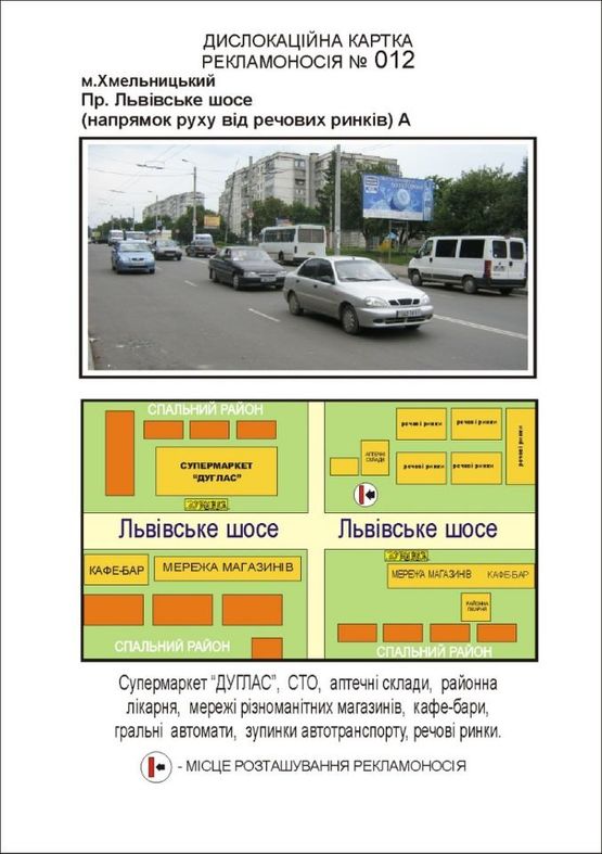 Фото рекламної площини за адресою Львівське шосе