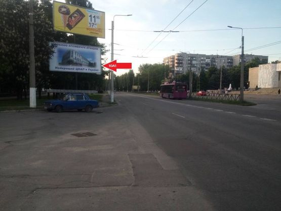 Фото рекламної площини за адресою проспект Леси Украинки ( 50 лет Октября), район дворца «Нефтефимик»