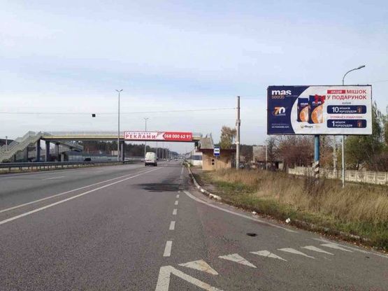 Фото рекламної площини за адресою с. Любимівка, траса М-06 Київ-Чоп (Житомир), км 34+300 право