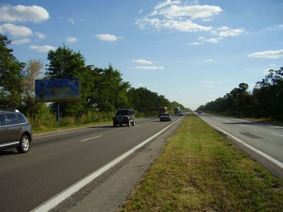 Фото рекламной плоскости по адресу с. Соколівка, траса М-05 Київ-Одеса, км 71+520 ліво