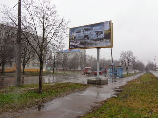 Фото рекламной плоскости по адресу вул.Бєлова 5 (перехрестя з вул.Космонавтів, дорога ТЦ Голивуд-Епицентр)