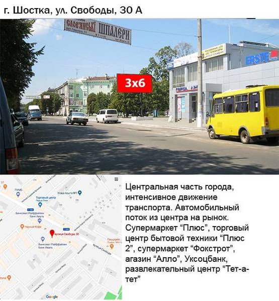 Фото рекламной плоскости по адресу ул. Свободы,30