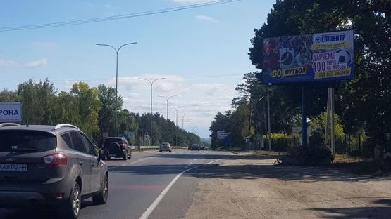 Фото рекламної площини за адресою г.Вышгород,на расстоянии 170 м, от Р-02,