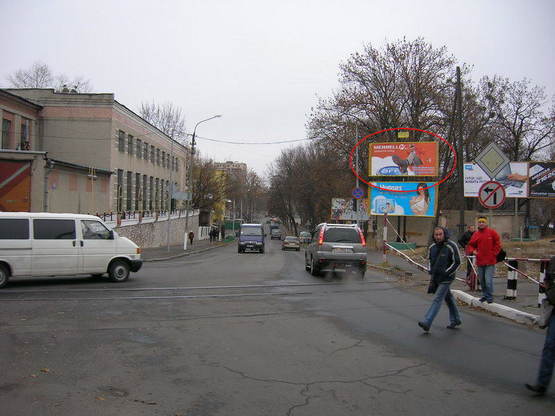 Фото рекламної площини за адресою вул.Пушкіна - вул. І.Франка ( Верхний)