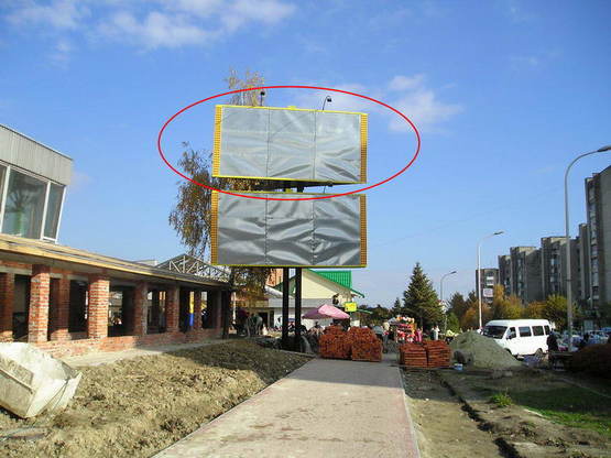 Фото рекламної площини за адресою Стебницька№2 (ринок, ІнтексМаркет) Б верхній