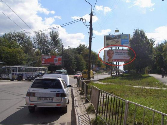 Фото рекламной плоскости по адресу Луганська - вул. Зелена (А нижній)