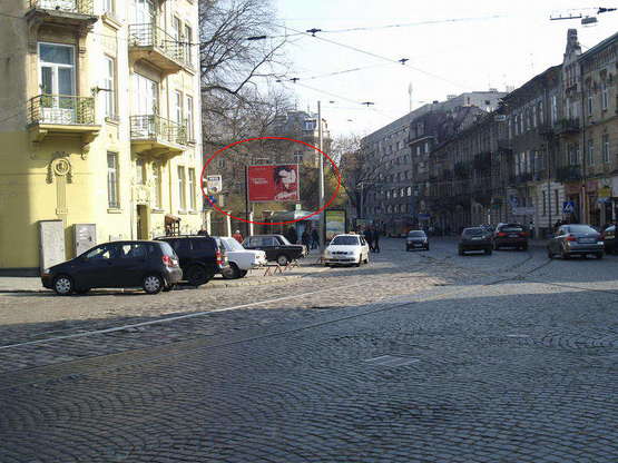 Фото рекламной плоскости по адресу Франка  ст. Б (в центр)
